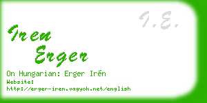 iren erger business card